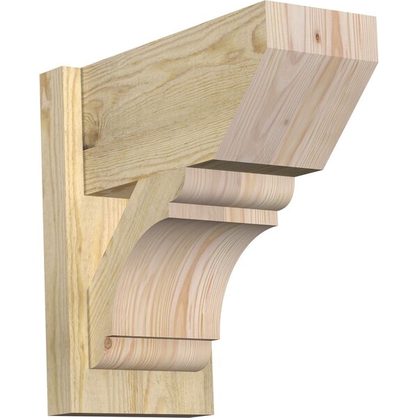 Ekena Millwork Olympic Slat Rough Sawn Outlooker, Douglas Fir, 8"W x 16"D x 16"H OUT08X16X16OLY06RDF - main